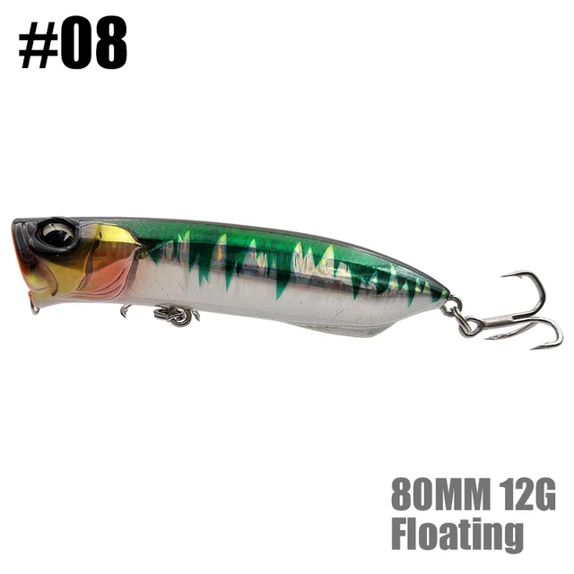 2019 New Bomber Popper Fishing Bait Top Water Surface Artificial Topwater Lures Perche Baits For Bass Pike Trout Floating Fish Fishing Lures Aliexpress