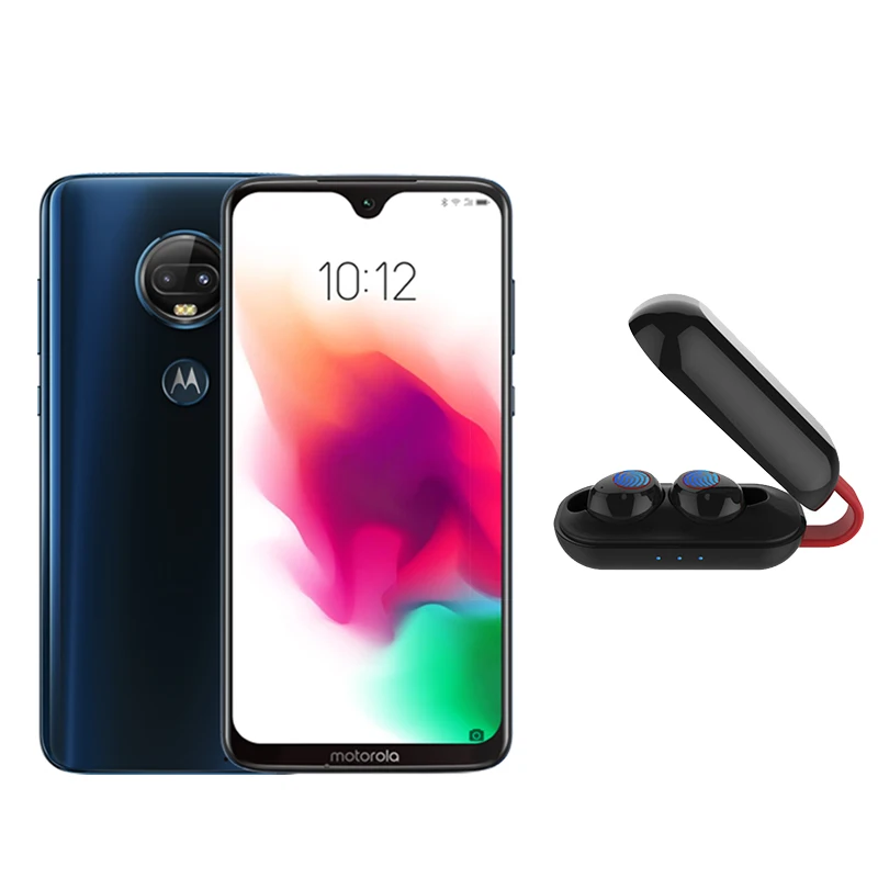 Смартфон Motorola Moto G7 Plus 6,24 ''FHD+ Восьмиядерный процессор Snapdragon 636 128 ГБ 16 МП Dolby sound быстрое зарядное устройство 3000 мАч мобильный телефон - Цвет: W TWS Earphone