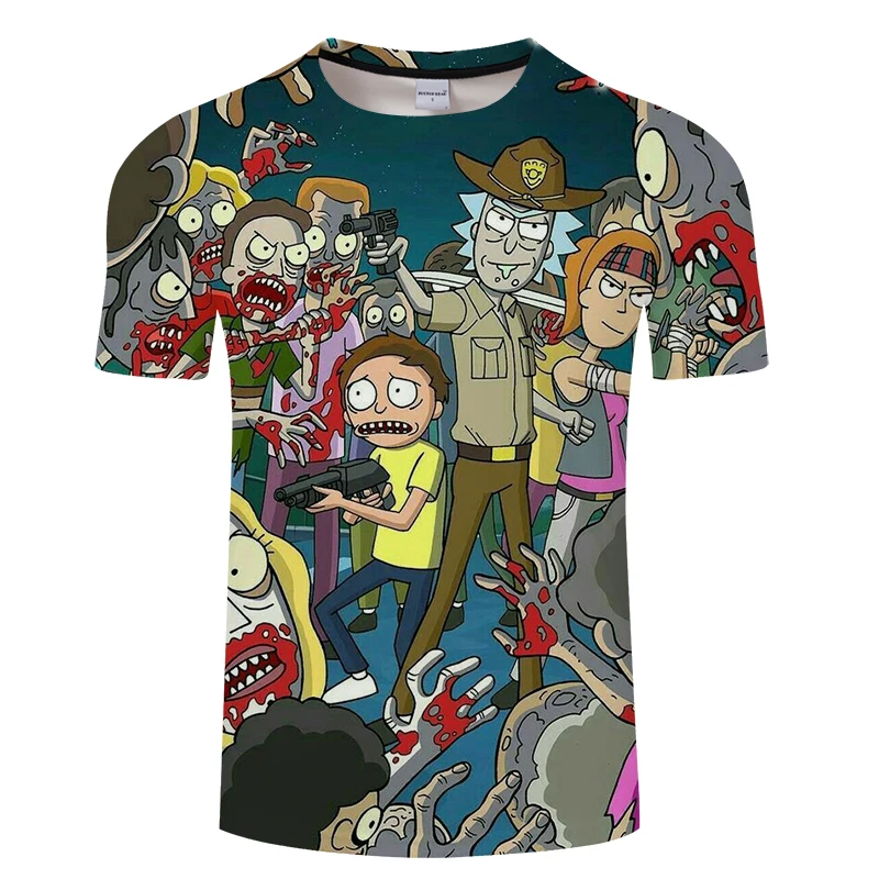 New Fashion Rick and Morty Printed 3D T Shirt Men Women Anime Design Streetwear For Male Short Sleeve Summer Tee Tops Homme | Мужская