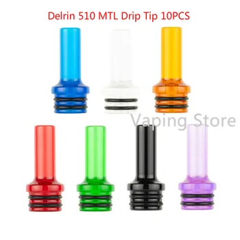 

10PCS Wholesale Taifun GTR MTL RTA/Vaptio TYRO Kit Drip Tip Epoxy Ultem Resin 22mm Long 5.5mm Narrow Bore 510 MTL Drip Tip