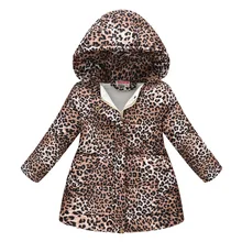 Abrigo largo de lana con estampado para niños y niñas, abrigo grueso a prueba de viento, chaqueta de nieve para niños de 3 a 12 años