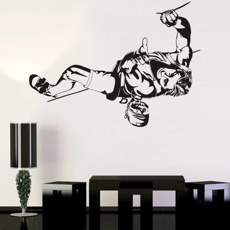 DCTAL Climbing Sticker Climbers Decal Extreme Sports Posters Vinyl Wall Decals Parede Decor Mural Climbing Sticker