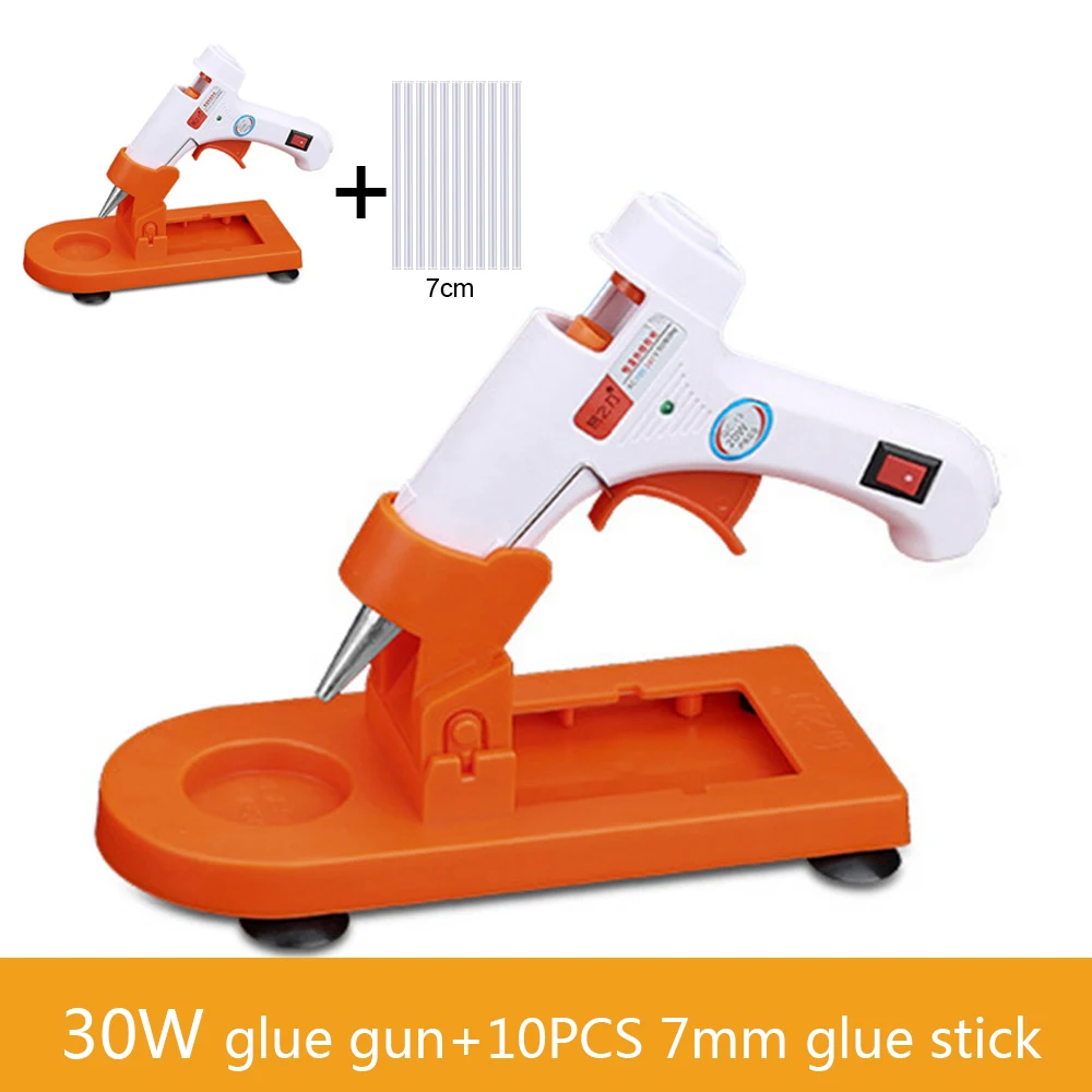 30W Glue with stick Термоклей 30 Вт/80 Вт/100 Вт/60-100 Вт Профессиональный высокотемпературный термоклеевой пистолет горячий клеевой пистолет с ремонтными инструментами - Цвет: 30W Glue with stick