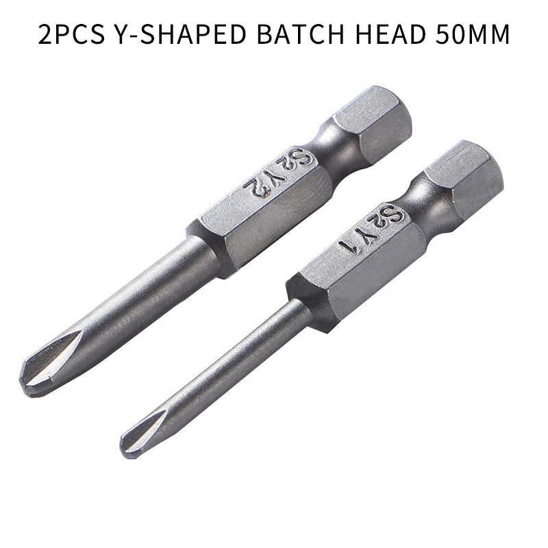Y shaped screwdriver bit 1/4'' Hex Shank Tri wing Y Tip Head