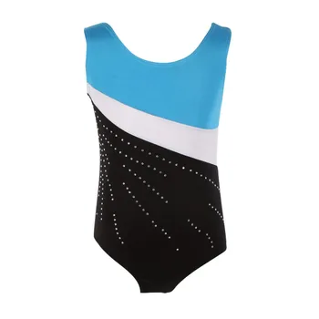 

2019 4-8T Patchwork Sleveless Children Ballet Dance Romper One-piece Dacing Athletic Reflective Costume for Little Girl*