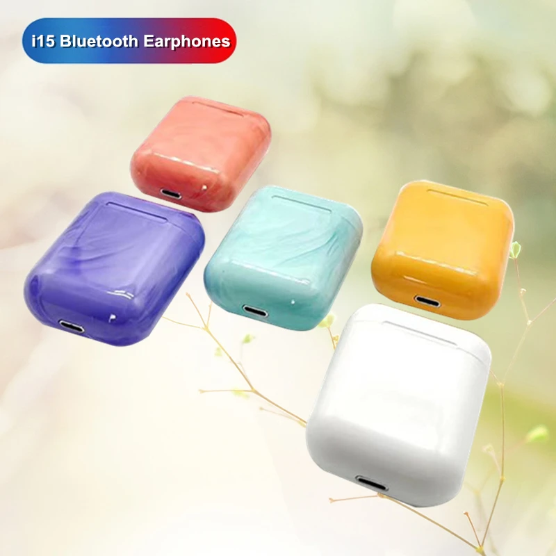 

Bluetooth Earphones Wireless 3D Stereo Headphones with Charging Box multiple colour Earbuds Mic for all smartphone Android Ios