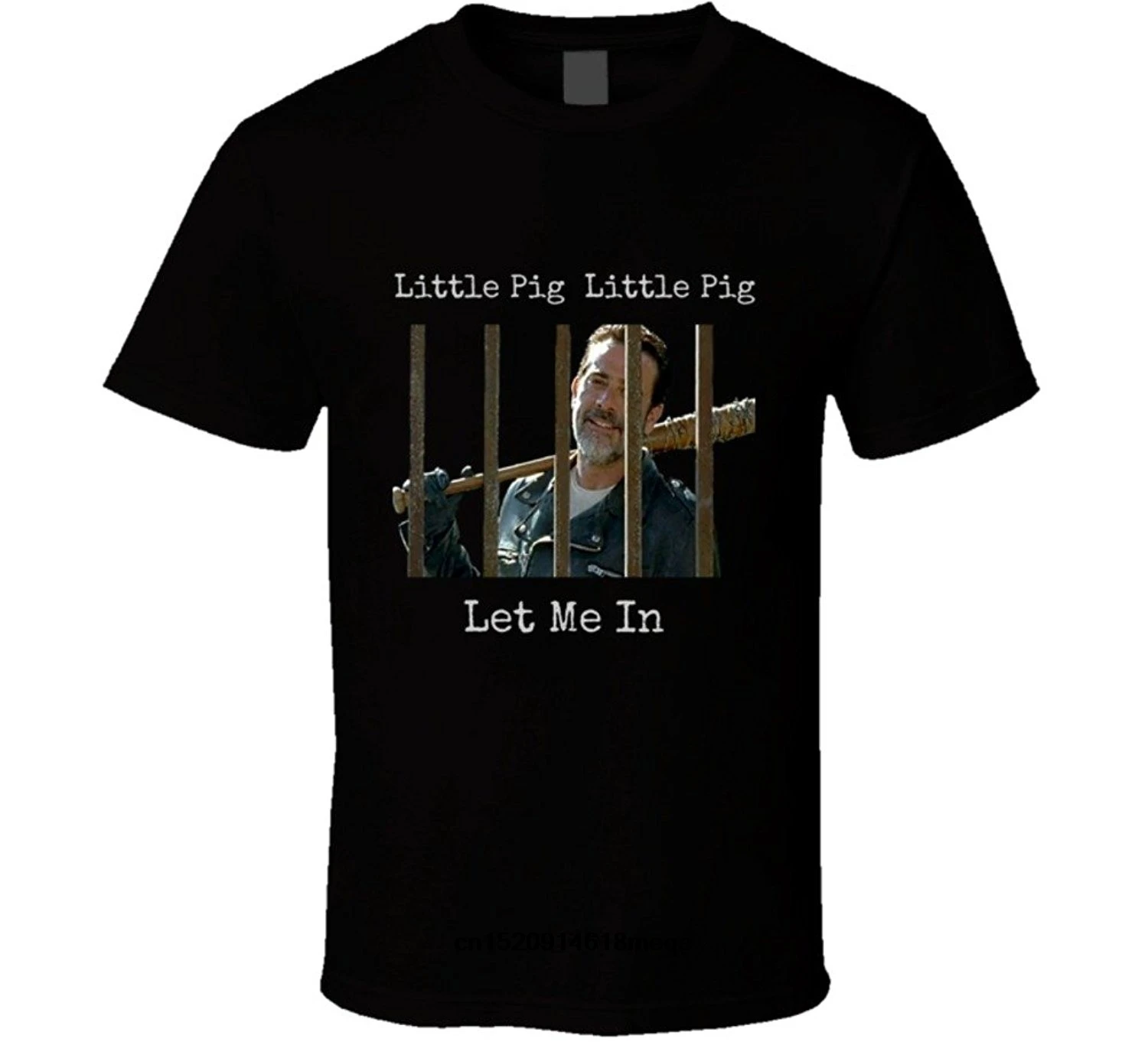 funny t shirts Men's T-Shirt Negan Little Pig Let Me In Walking Dead Jeffrey Dean Morgan T-shirt |
