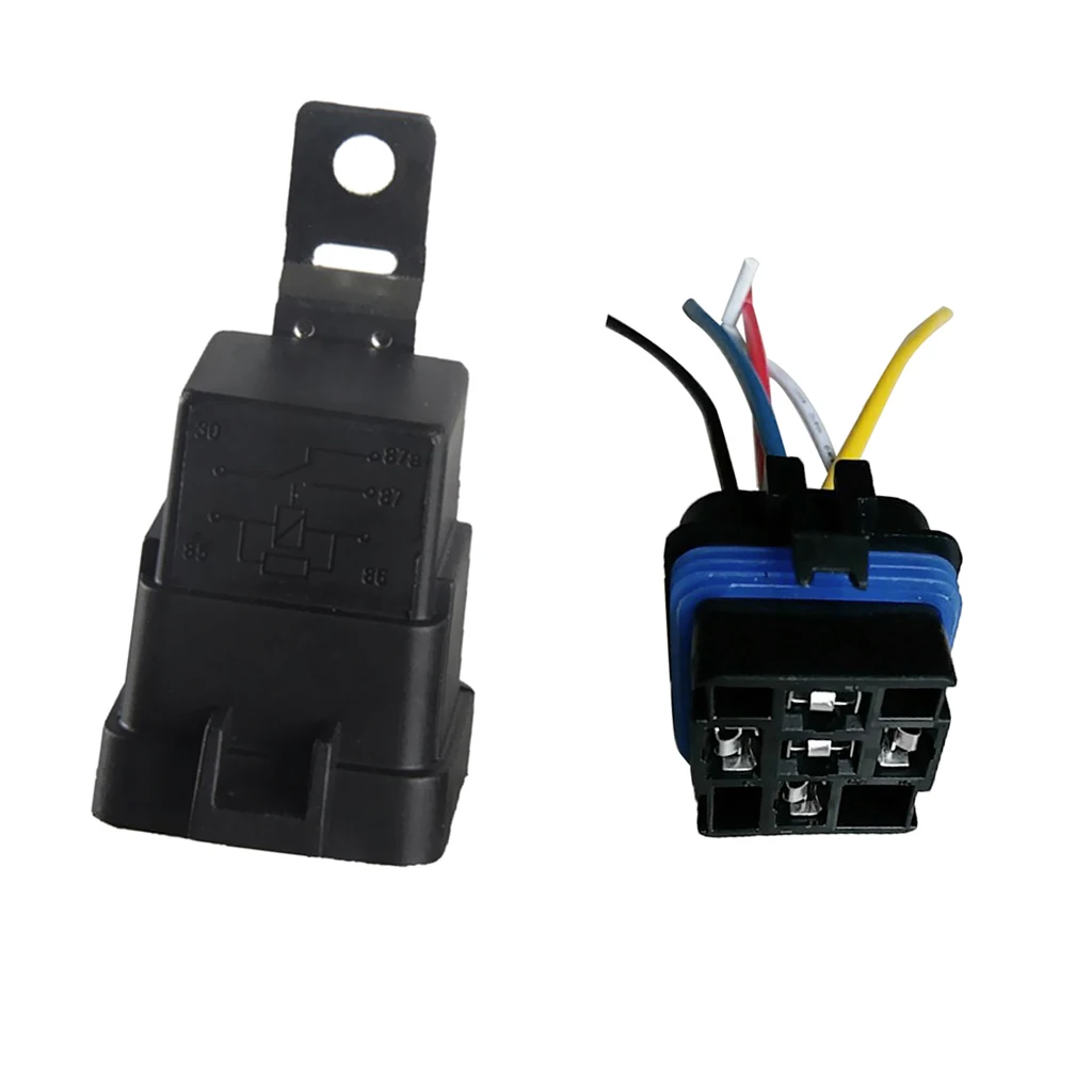 12 V 24 40 Amp 5 Pin автомобильное реле с проводами гнездо/жгут проводов|Переключатели и