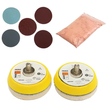 

HHO-34Pcs Car Windscreen Scratch Remover Glass Polishing Cerium Oxide Wheel Pad Polishing Kit