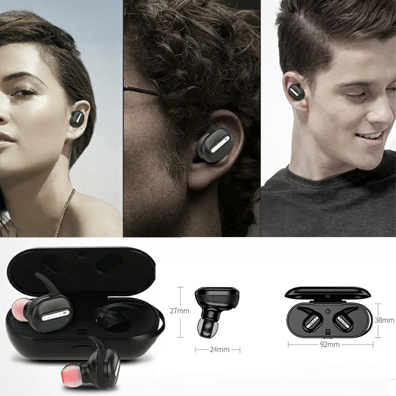 Мини Bluetooth наушники невидимые наушники-вкладыши Спортивная беспроводная гарнитура с зарядной базой LHB99