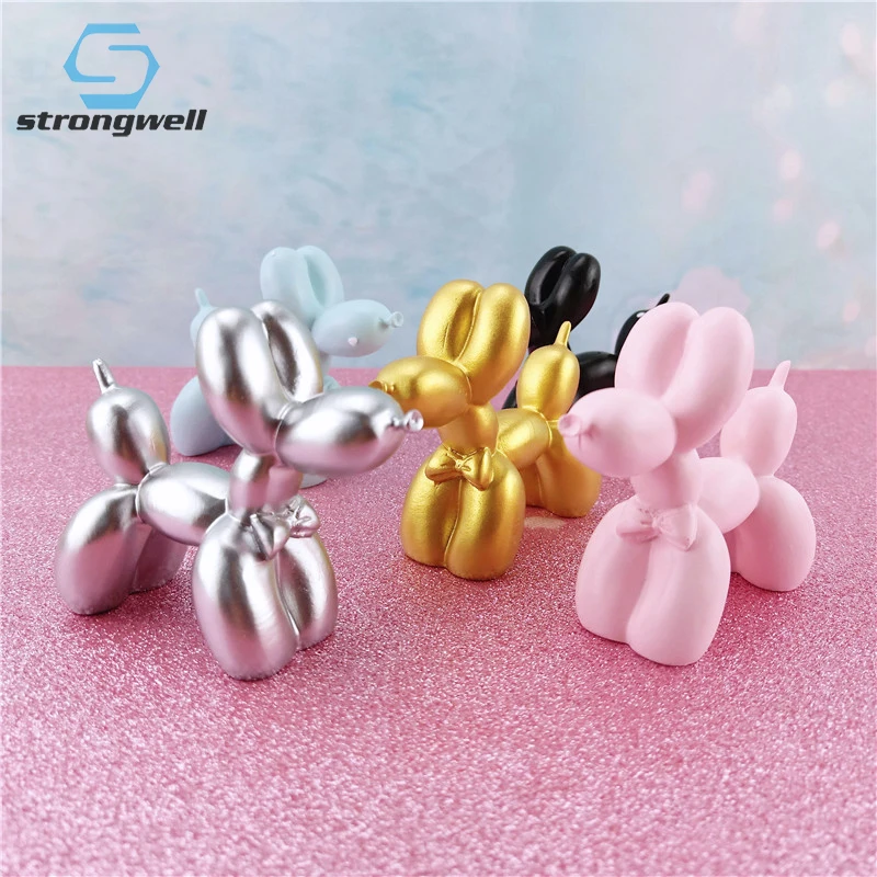 

Strongwell Small Balloon Dog Resin Crafts Sculpture Fashion Cake Home Decorations Party Desktop Ornament Cute Gifts Jeff Koons