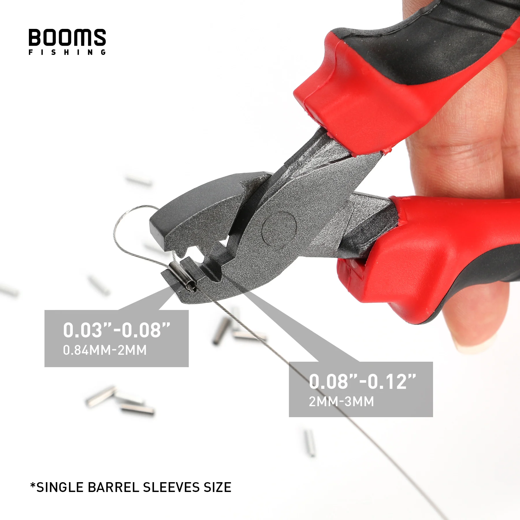 Booms Fishing CP2 Fishing Crimping Pliers with 300Pcs/set for Single & Double 6 Size Mixed Line Crimping Sleeves fishing pliers,fishing tools,fishing tool,fishing tackle,fishing accessories