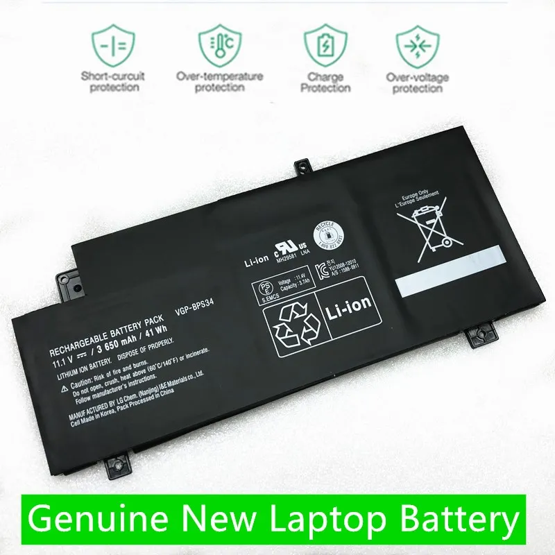 

Оригинальная Аккумуляторная Батарея onwan для ноутбука Sony VAIO Fit 15 Touch SVF15A1ACXB SVF15A1ACXS, 11,1 В, 3650 мАч, 41 Вт/ч