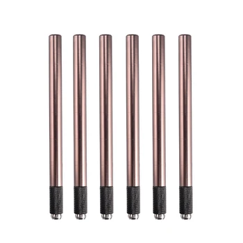 

No. 11 Single-Head Microblading Pen Manual Tattoo Machine Semi-Permanent Tattoo Pen Makeup Tattoo Tool, 6PCS