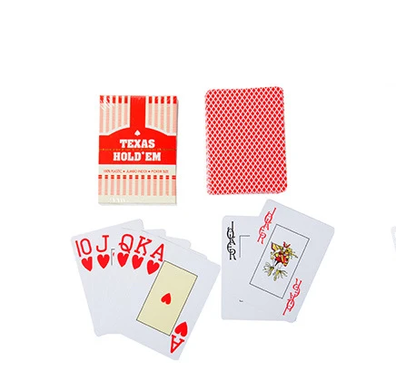 Высокое качество водонепроницаемый ПВХ пластиковые игральные карты набор тренд 54 шт. колода покер классические фокусы инструмент Волшебный покер коробка-упакованная - Цвет: Texas Red