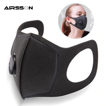 

Anti Dust Mask Men Women Anti Pollution Mask Mouth-muffle Breathable Valve Activated Carbon Filter Washable Cycling Face Mask