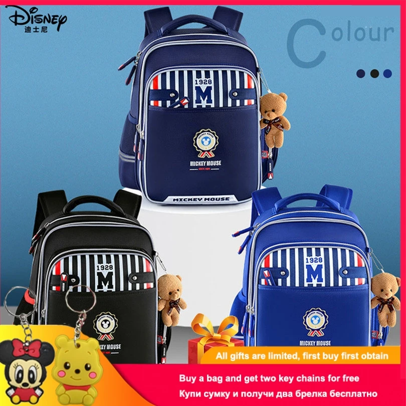 Классический трендовый рюкзак Disney с Микки школьный ранец для мальчиков детская