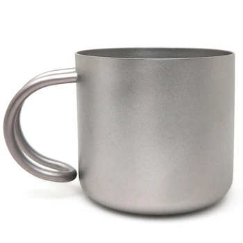 

1Pcs Coffee Cup Reusable Coffee Cup Travel Coffee Cup Titanium Coffee Cup Double Coffee Cup