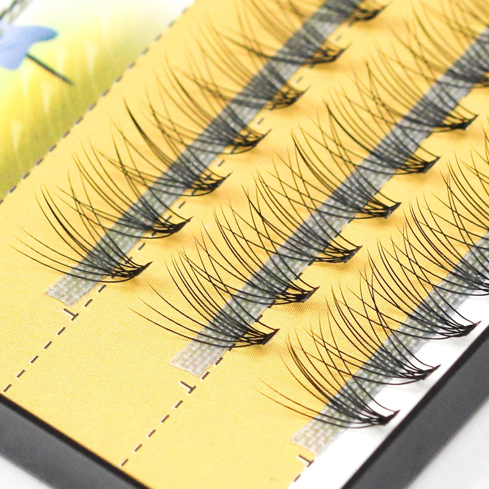 Grafting World 10D Natural Eyelash Extensions Mink Black Fake False Eyelashes Curl Natural Eye Grafting Individual Lashes higuclace y shape eyelash extensions net cross double tip lashes false mink y style 0 05 0 07mm grafting eyelashes soft