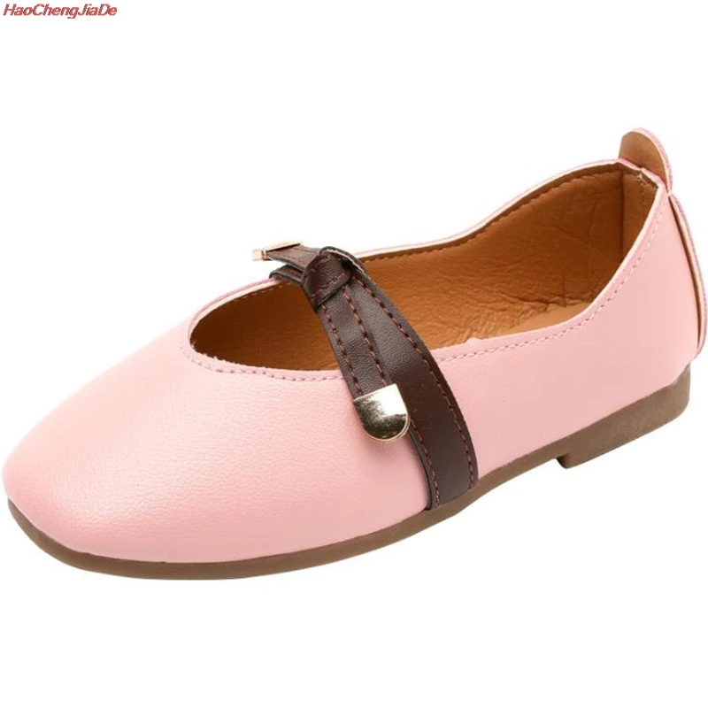 Fashion Girls Sweet Princess Shoes Kid Party Dress Performance Flat Heels Slip-on Shoes Bow Princess Leather Shoes