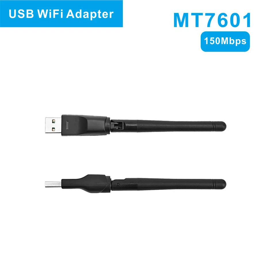 

100pcs Network Card 150M External USB WiFi Adapter Antenna MT7601 Dongle Mini Wireless LAN 802.11n/g/b for WinXP Vista Win7 / 8