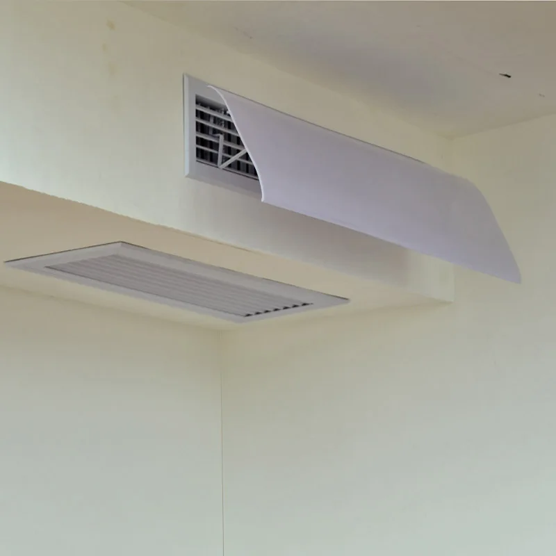 White length 94CM Windshield of Central Air Conditioning Prevent Front blow Baffle Adjust the direction of Heating Shield air conditioner cover - Цвет: White length 94CM