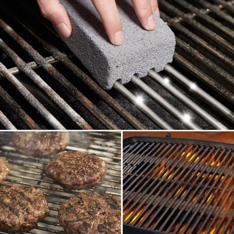 

2PCS BBQ Grill Cleaning Brick Block Barbecue Cleaning Stone BBQ Racks Stains Grease Cleaner BBQ Tools Kitchen Decorates Gadgets