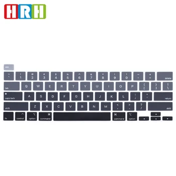 

HRH Silicone Rainbow Color English Keyboard Skin US Protector For MacBook New Pro 16 Inch A2141 Pro 13 A2289 A2251(2020Release)