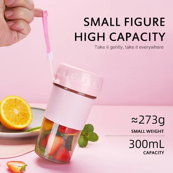 

Portable Electric Juicer USB Rechargeable Smoothie Blender Machine Mixer Mini Juice Cup Maker Fast Blenders Home Food Processor