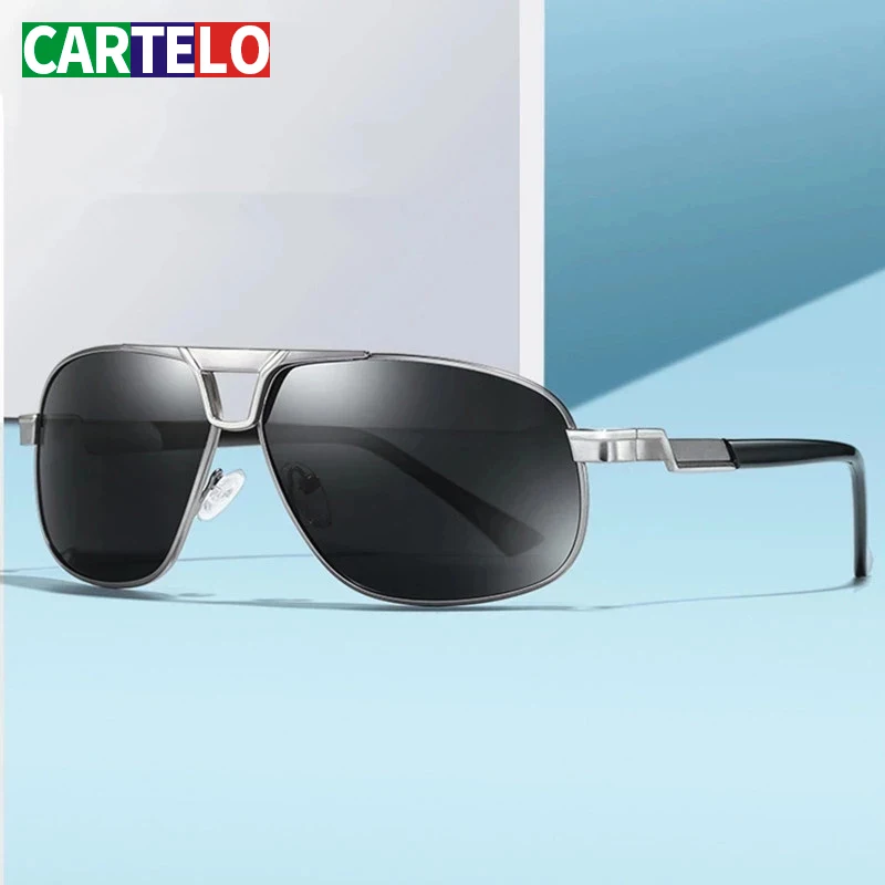 

CARTELO Polarized Men's Sunglasses for Driving and Driving Day and Night Glasses Metal Sunglasses