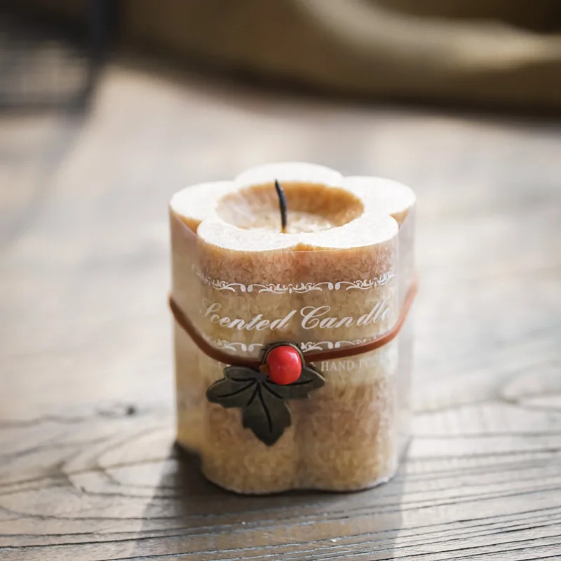 Cylindrical Flowers Romantic Candlelight Dinner Birthday Wedding Gifts Non-smoking Environmentally Natural Ingredients Decor