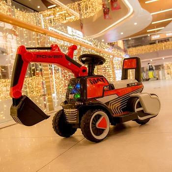 

Child Excavator Ride on Toy Baby Car Balance Car Engineering Vehicle with LED Light Large Gift Suit for 1-5Y Baby