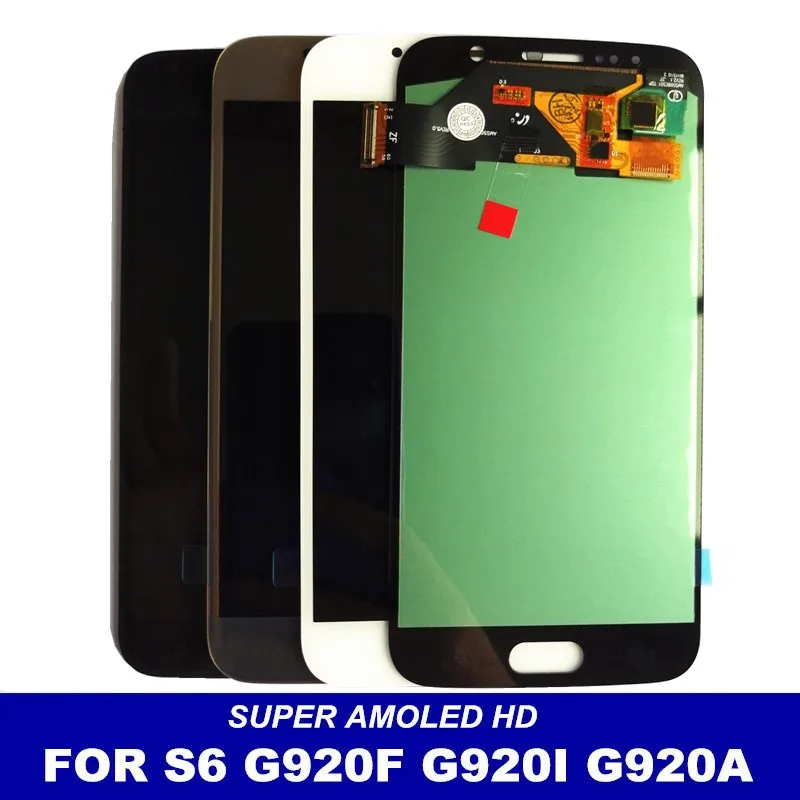 

Full Digitizer Tested Phone LCDs For Samsung Galaxy S6 G920 G920i G920P G920f G920V G920A LCD Display Touch Screen Assembly Repl