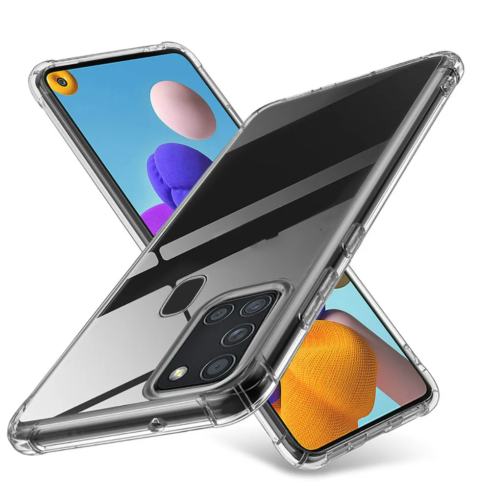 Прозрачный прозрачный чехол для Samsung Galaxy A21S мягкий силиконовый Galax A21 S A 21 Samsun
