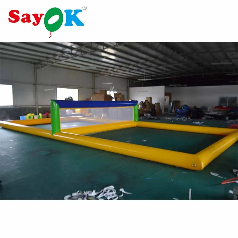 Sayok 33ft Inflatable Volleyball Court/Outdoor Inflatable Volleyball  Pool/Beach Volleyball Net/Water Volleyball Field For Sport Game With 800W  Pump