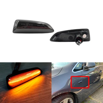 

Smoked 2PCs Front Led Side Marker Lights For Opel Astra J Astra J K Zafira C Insignia B Grandland X Auto Amber Indicator