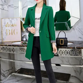

2020 Brand New Jackets Office Lady Suit Spring Autumn Women's Blazers European Slim Lapel Striped Patchwork Plus Size 3XL Blazer