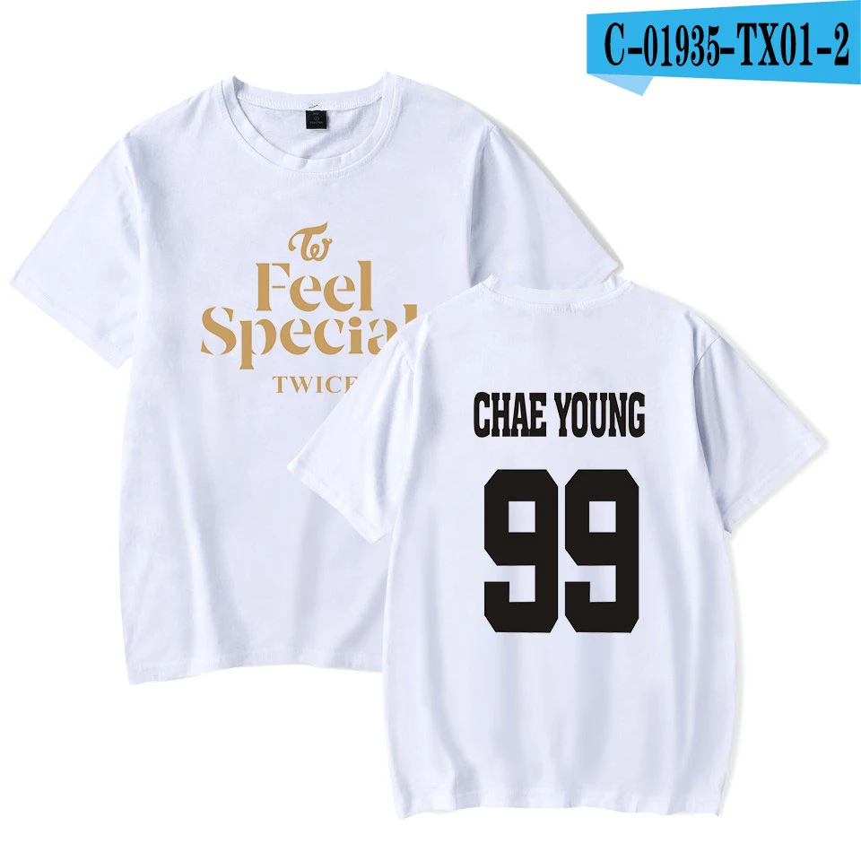 Новая корейская мода Kpop Twice Feel специальный альбом же печать футболки для мужчин/wo мужские футболки Harajuku Хип-Хоп Уличная футболка - Цвет: black8