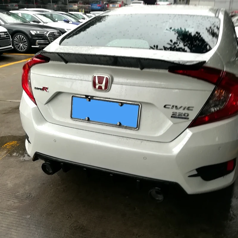Высокое качество углеродного волокна спойлер из материала для Honda Civc черный автомобиль спойлер задний багажник спойлер для CIVIC