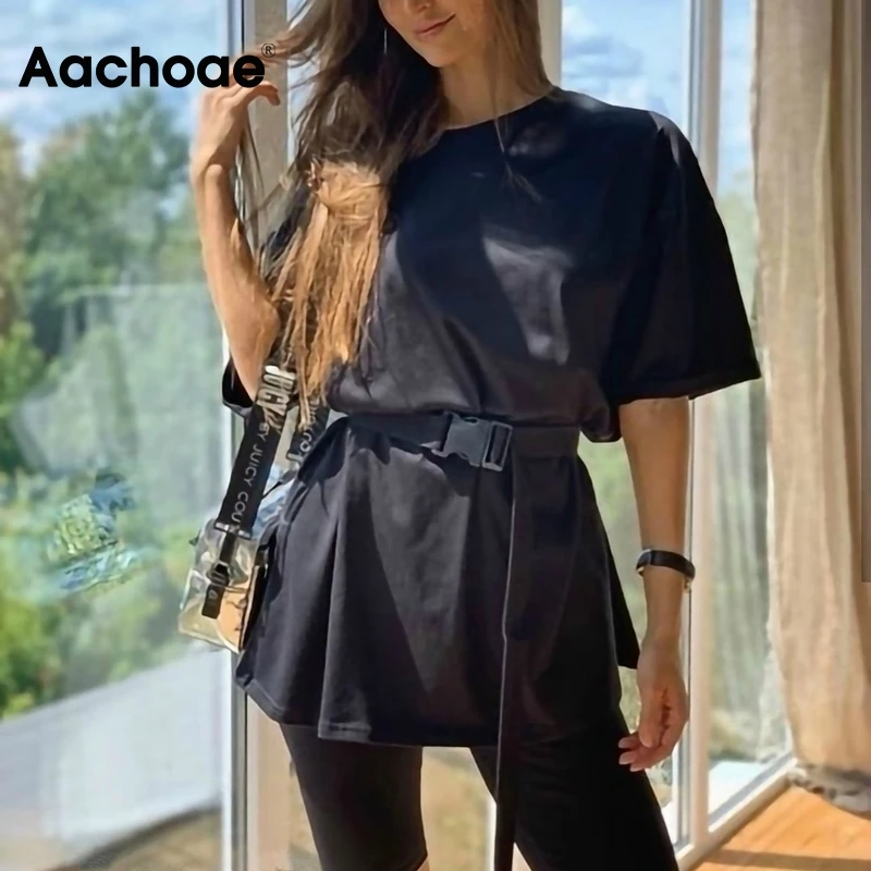 Повседневный Женский костюм Aachoae из двух предметов с поясом однотонный домашний