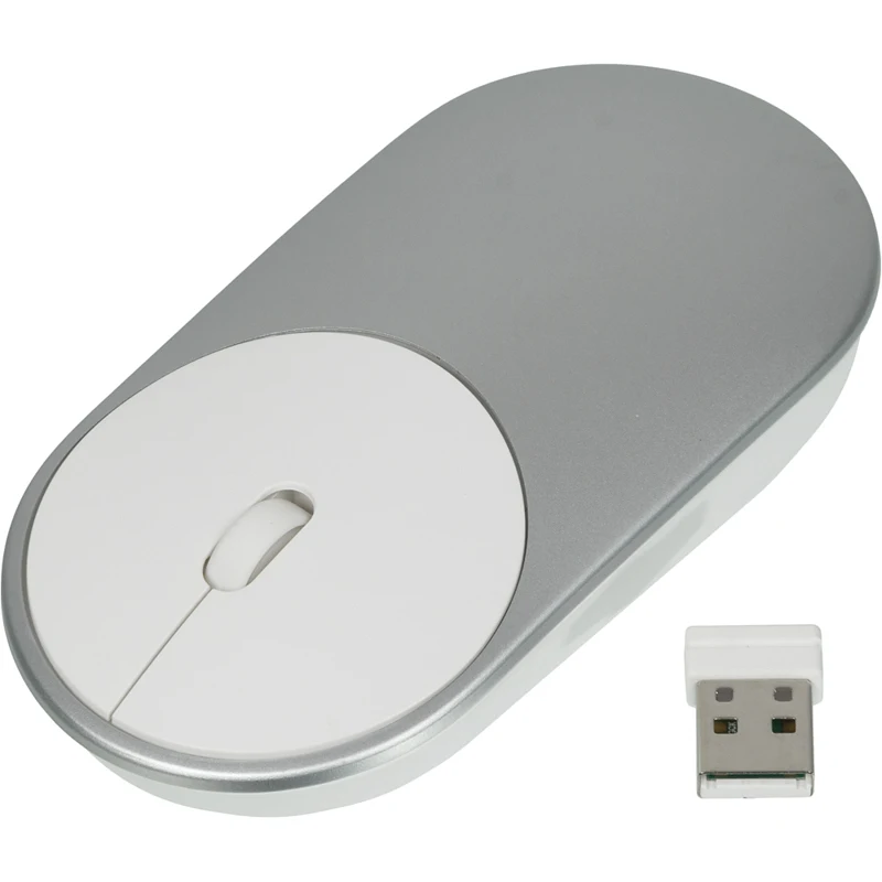 Мышь Xiaomi Mi Portable Mouse серебристый оптическая(1200dpi) беспроводная BT для ноутбука(2but