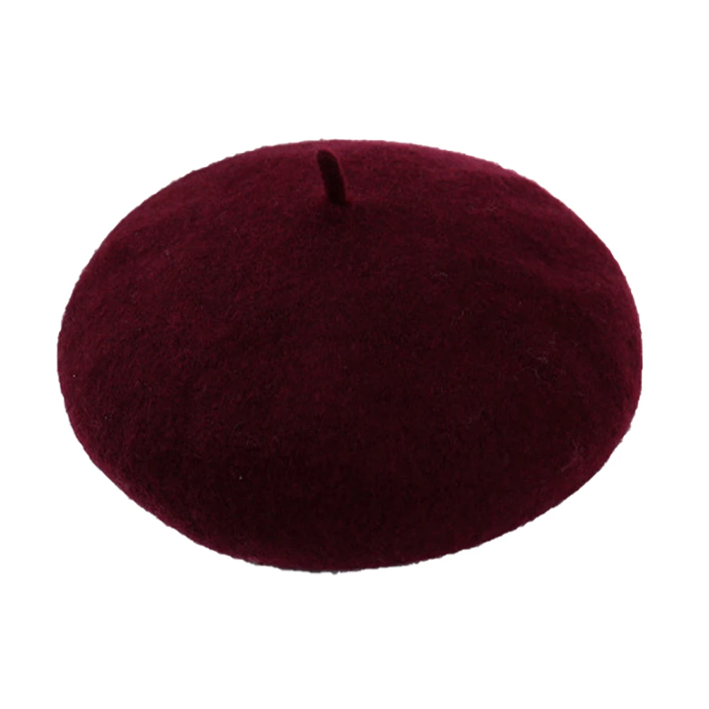 Lady spring Winter Berets Hat Painter style hat Women Wool Vintage Berets Solid Cap Women Beautiful Street Wear Solid Color Hat