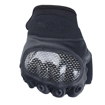 

Carbon Fiber Protective Shell Fingerless Gloves Men Women Half Finger Gym Gloves Outdoor Army Military Men's Tactical Gloves