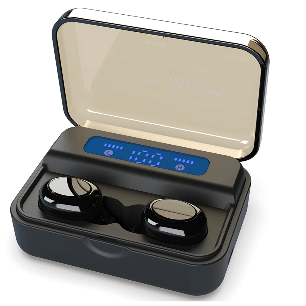 

Bluetooth 5.0 Wireless Earphone TWS Sports compatibility Headphones Intelligent LED Screen Waterproof Noise Reduction Earbuds.