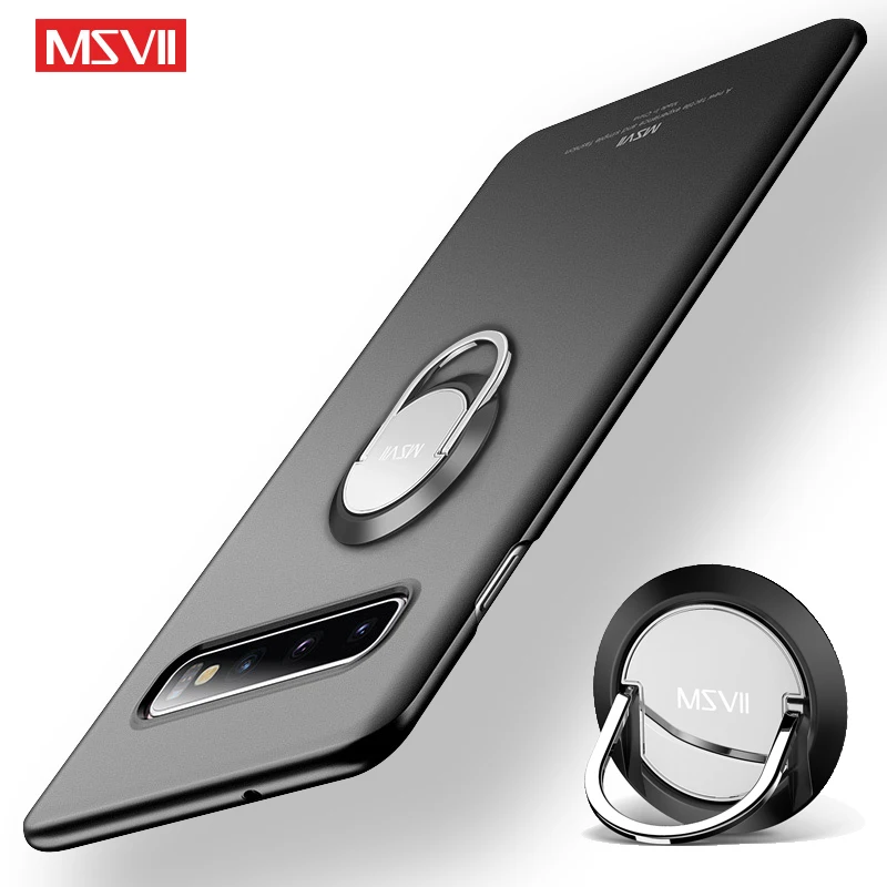 

Msvii Frosted Coque For Samsung Galaxy S10 S9 S8 Plus Case S10 E Lite S7 Edge Ring Holder Cover For Samsung Note 9 8 10 Pro Case
