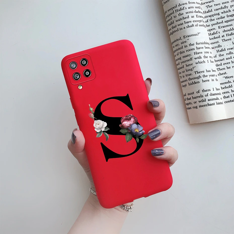 Elegant Letter Flower Soft Silicone Phone Case