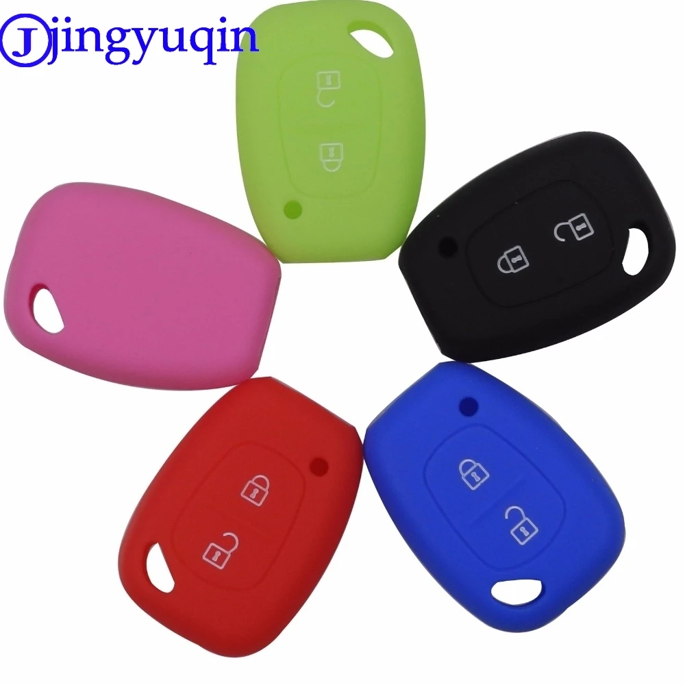 Jingyuqin New Silicone Remote Car Key Per Renault /Kangoo /Master /Trafic Color Fob Case Cover
