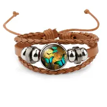 Новинка, 6 цветов, кожаные браслеты с бабочкой, многослойные повседневные модные плетеные кожаные браслеты, подарки для мужчин и женщин