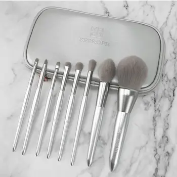 

Convenient and comfortable 12 silver snow Makeup Brushes, a full set of Beauty Tools for beginners, moonlight silver Makeup Brus