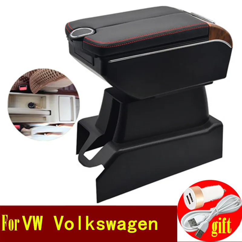 Для Фольксваген CC Passat B5 подлокотник коробка двойные двери открыть 7USB центр